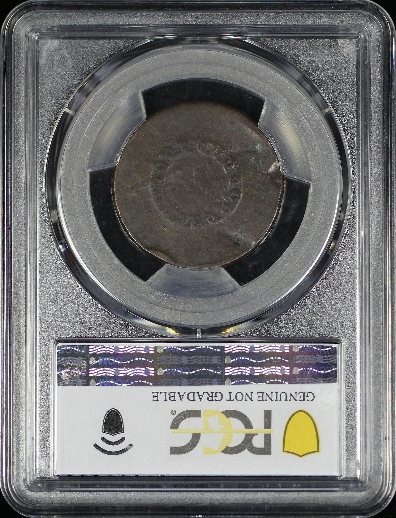Reverse of this 1793 Flowing Hair Large Cent Chain America PCGS P/FR Details Damaged