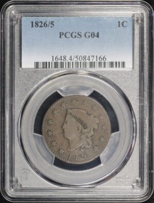 Obverse of this 1826/5 Coronet Head Cent PCGS G-04