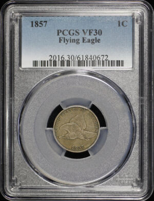 Obverse of this 1857 Flying Eagle Cent PCGS VF-30