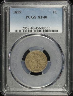 Obverse of this 1859 Indian Cent PCGS XF-40
