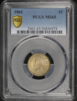 Obverse of this 1861 Indian Cent PCGS MS-65
