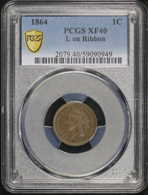 Obverse of this 1864 Indian Cent L on Ribbon PCGS XF-40 BN