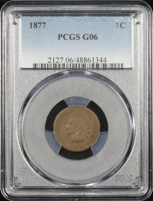 Obverse of this 1877 Indian Cent PCGS G-06 BN