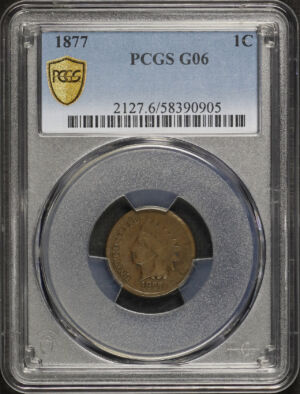 Obverse of this 1877 Indian Cent PCGS G-06 BN