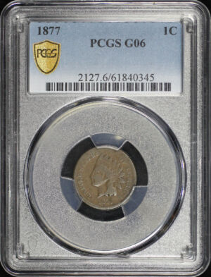 Obverse of this 1877 Indian Cent PCGS G-06 BN