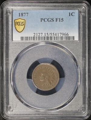 Obverse of this 1877 Indian Cent PCGS F-15