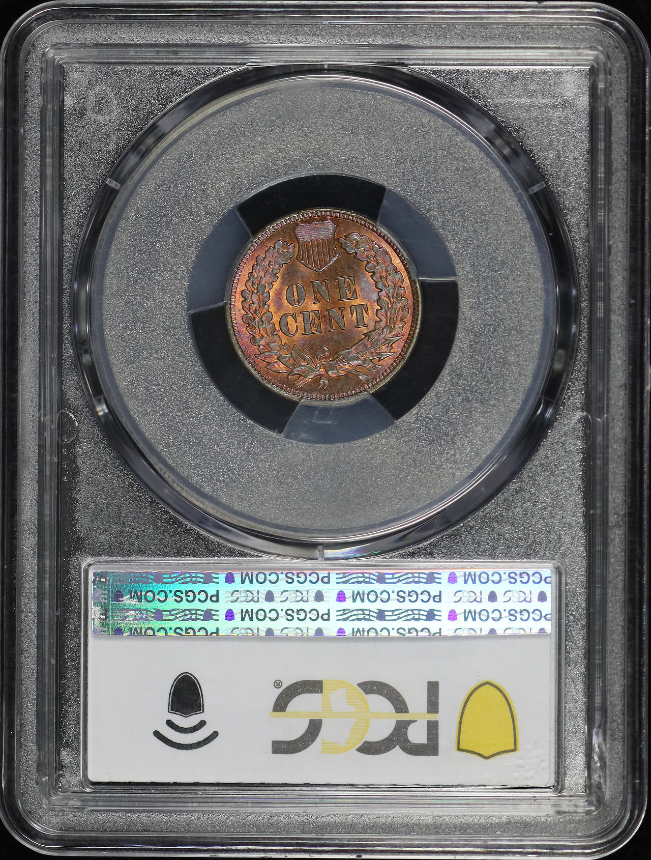 Reverse of this 1894 Indian Cent PCGS MS-66 BN Fiery Sunset Hue Toning