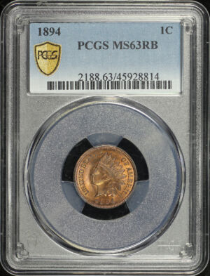 Obverse of this 1894 Indian Cent PCGS MS-63 RB