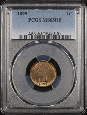 Obverse of this 1899 Indian Cent PCGS MS-63 RB