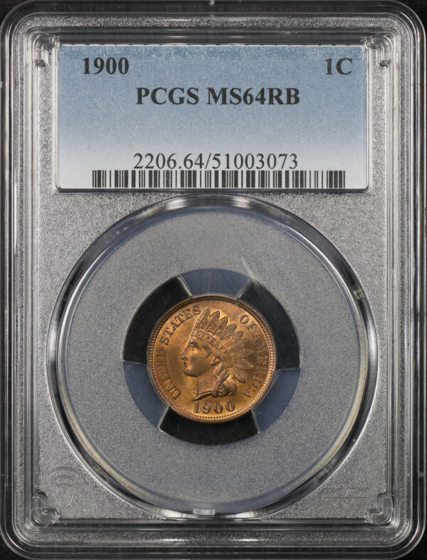 Obverse of this 1900 Indian Cent PCGS MS-64 RB
