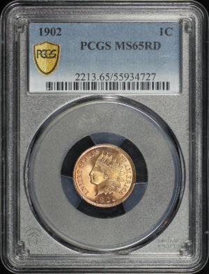 Obverse of this 1902 Indian Cent PCGS MS-65 RD