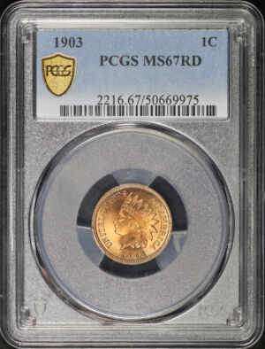Obverse of this 1903 Indian Cent PCGS MS-67 RD