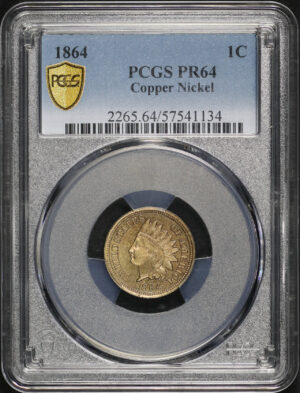 Obverse of this 1864 Indian Cent Copper Nickel PCGS PR-64