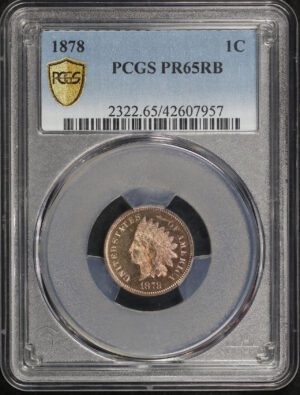 Obverse of this 1878 Indian Cent PCGS PR-65 RB