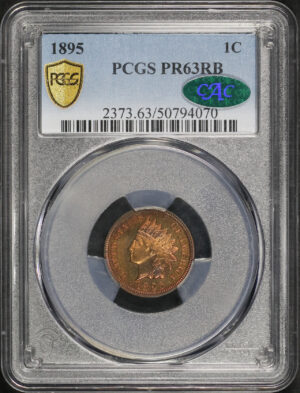Obverse of this 1895 Indian Cent PCGS PR-63 RB CAC