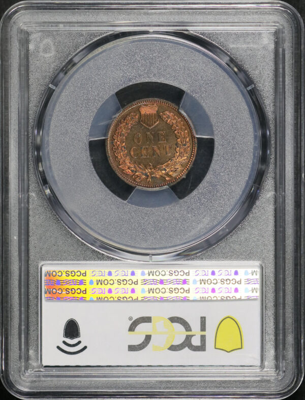 Reverse of this 1895 Indian Cent PCGS PR-63 RB CAC