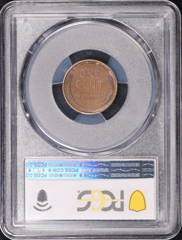 Reverse of this 1909-S VDB Lincoln Cent Wheat Reverse PCGS AU-50 BN