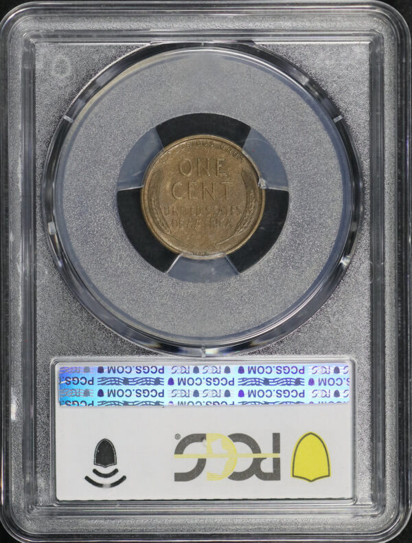 Reverse of this 1909-S VDB Lincoln Cent Wheat Reverse PCGS AU-55 BN