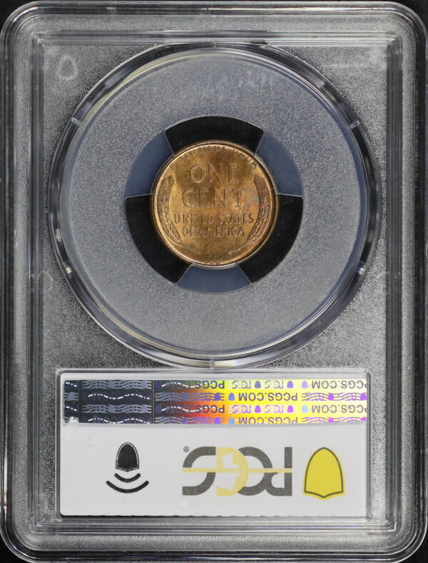 Reverse of this 1909-S VDB Lincoln Cent Wheat Reverse PCGS MS-64 RB