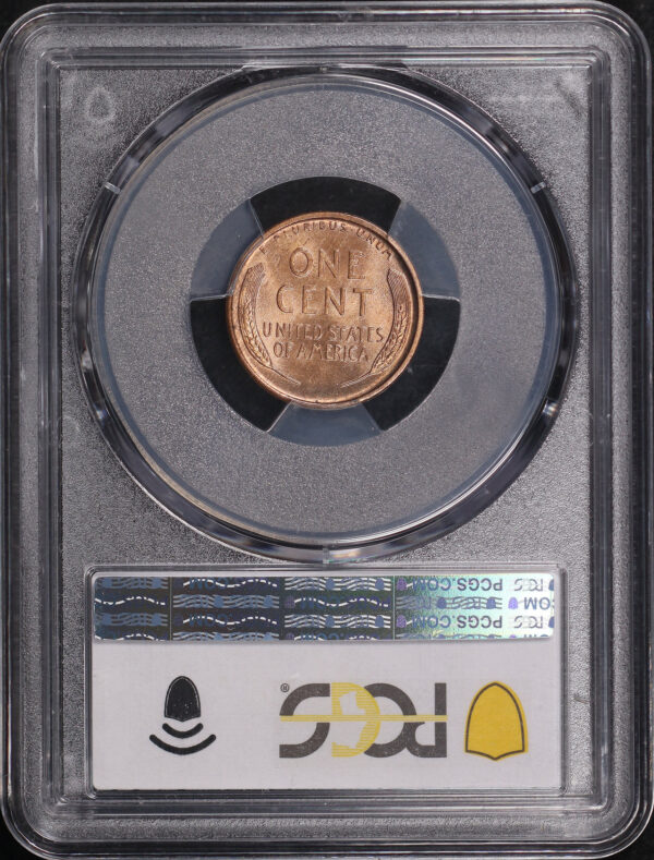 Reverse of this 1909-S Lincoln Cent Wheat Reverse PCGS MS-66 RD CAC