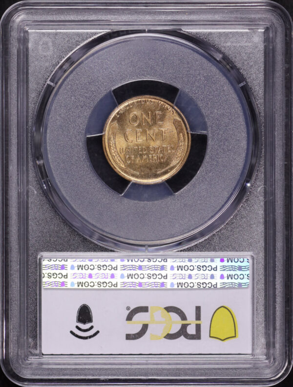 Reverse of this 1909-S Lincoln Cent Wheat Reverse PCGS MS-66+ RD