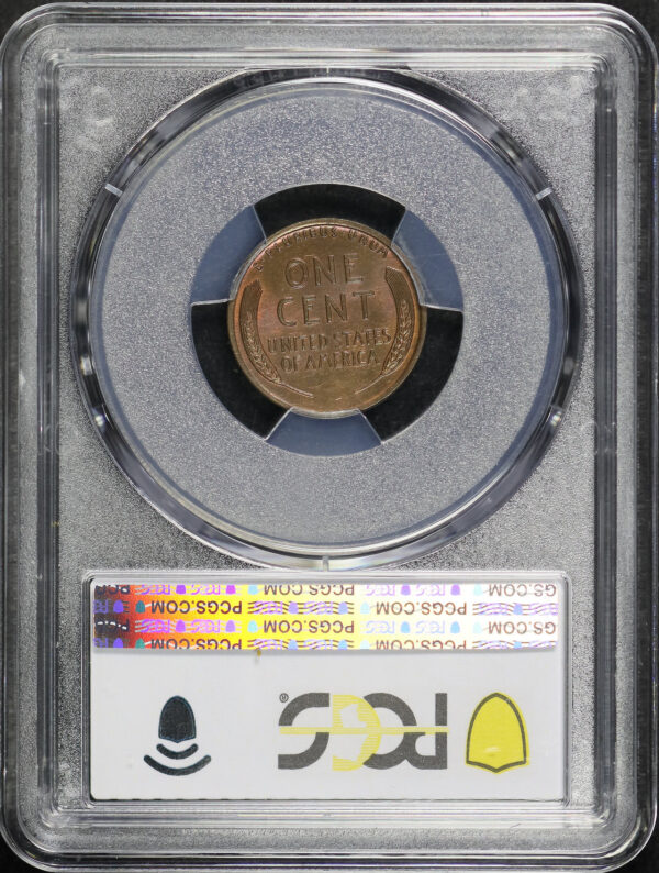 Reverse of this 1915 Lincoln Cent Wheat Reverse PCGS MS-64 BN