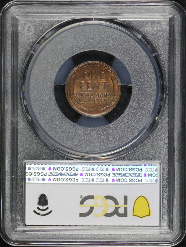 Reverse of this 1924-S Lincoln Cent Wheat Reverse PCGS MS-62 RB