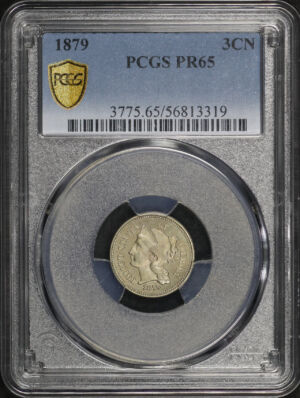 Obverse of this 1879 Three Cent Nickel PCGS PR-65