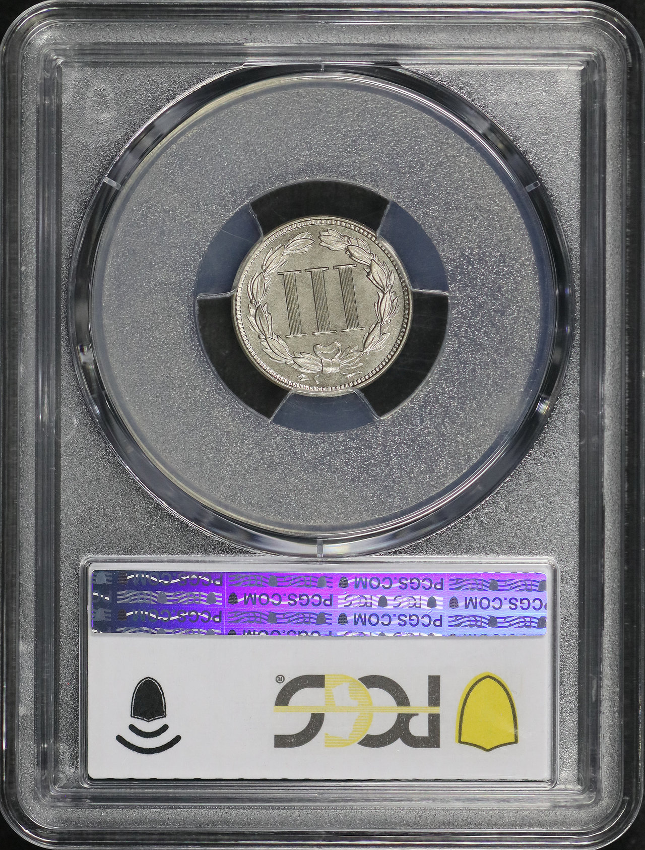 Reverse of this 1880 Three Cent Nickel PCGS PR-65