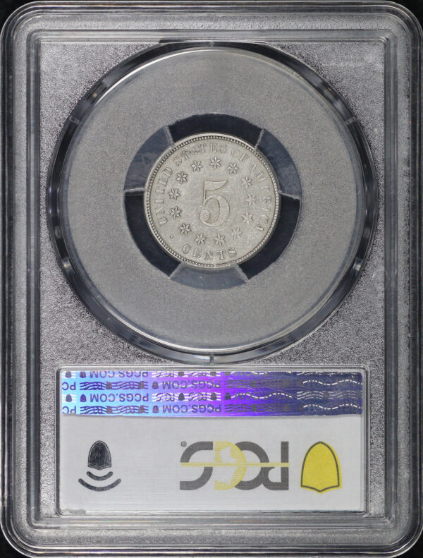 Reverse of this 1880 Shield Nickel PCGS PR-45