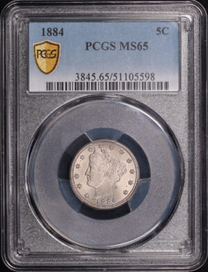 Obverse of this 1884 Liberty Nickel PCGS MS-65