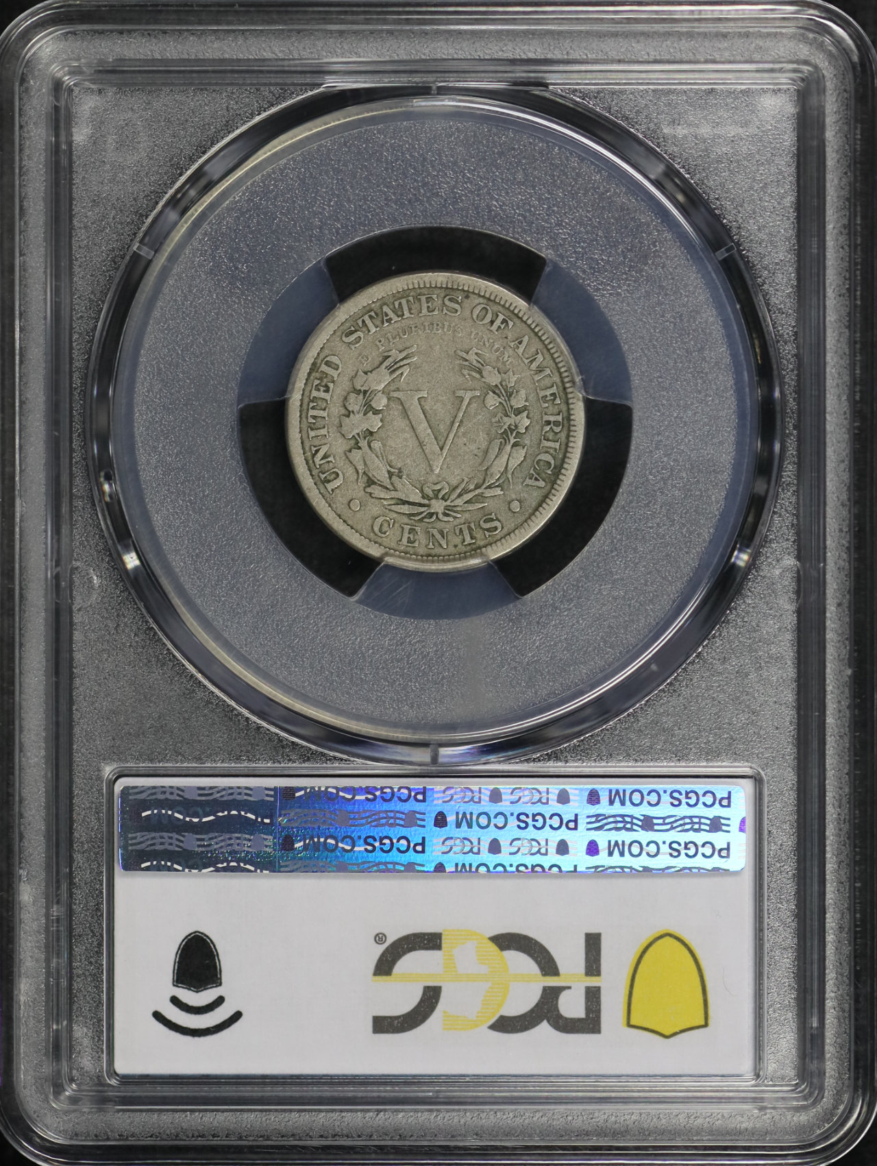 Reverse of this 1885 Liberty Nickel PCGS F-15