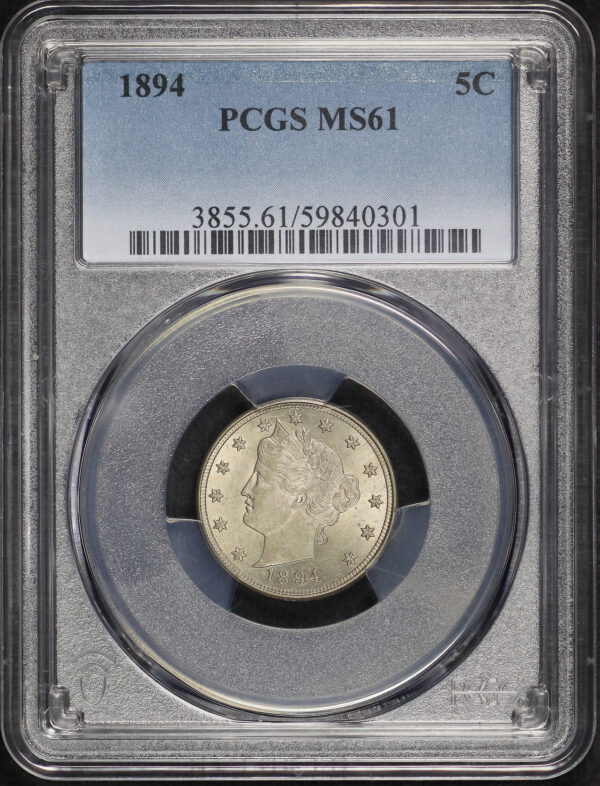 Obverse of this 1894 Liberty Nickel PCGS MS-61