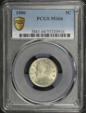 Obverse of this 1900 Liberty Nickel PCGS MS-66