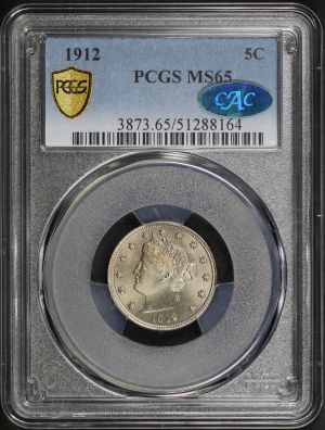 Obverse of this 1912 Liberty Nickel PCGS MS-65 CAC