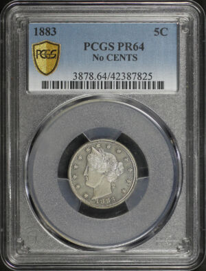 Obverse of this 1883 Liberty Nickel No Cents PCGS PR-64
