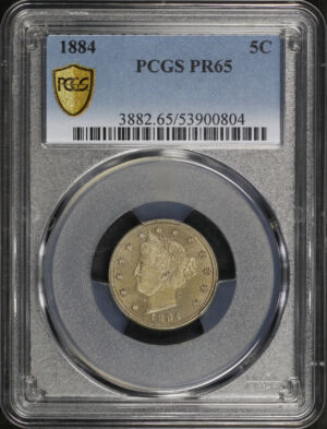 Obverse of this 1884 Liberty Nickel PCGS PR-65