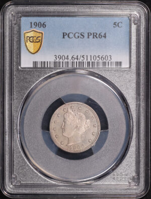 Obverse of this 1906 Liberty Nickel PCGS PR-64