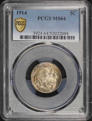 Obverse of this 1914 Buffalo Nickel PCGS MS-64