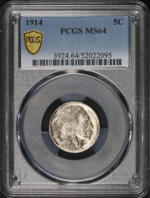 Obverse of this 1914 Buffalo Nickel PCGS MS-64