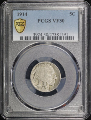 Obverse of this 1914 Buffalo Nickel PCGS VF-30