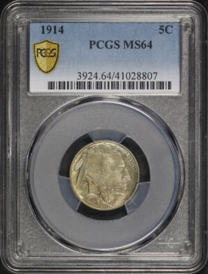 Obverse of this 1914 Buffalo Nickel PCGS MS-64
