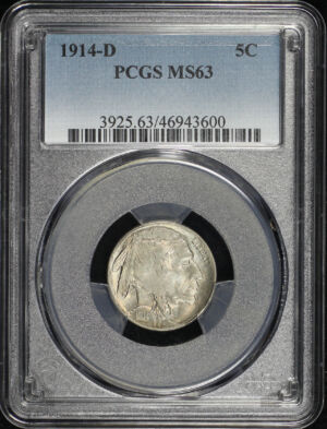 Obverse of this 1914-D Buffalo Nickel PCGS MS-63