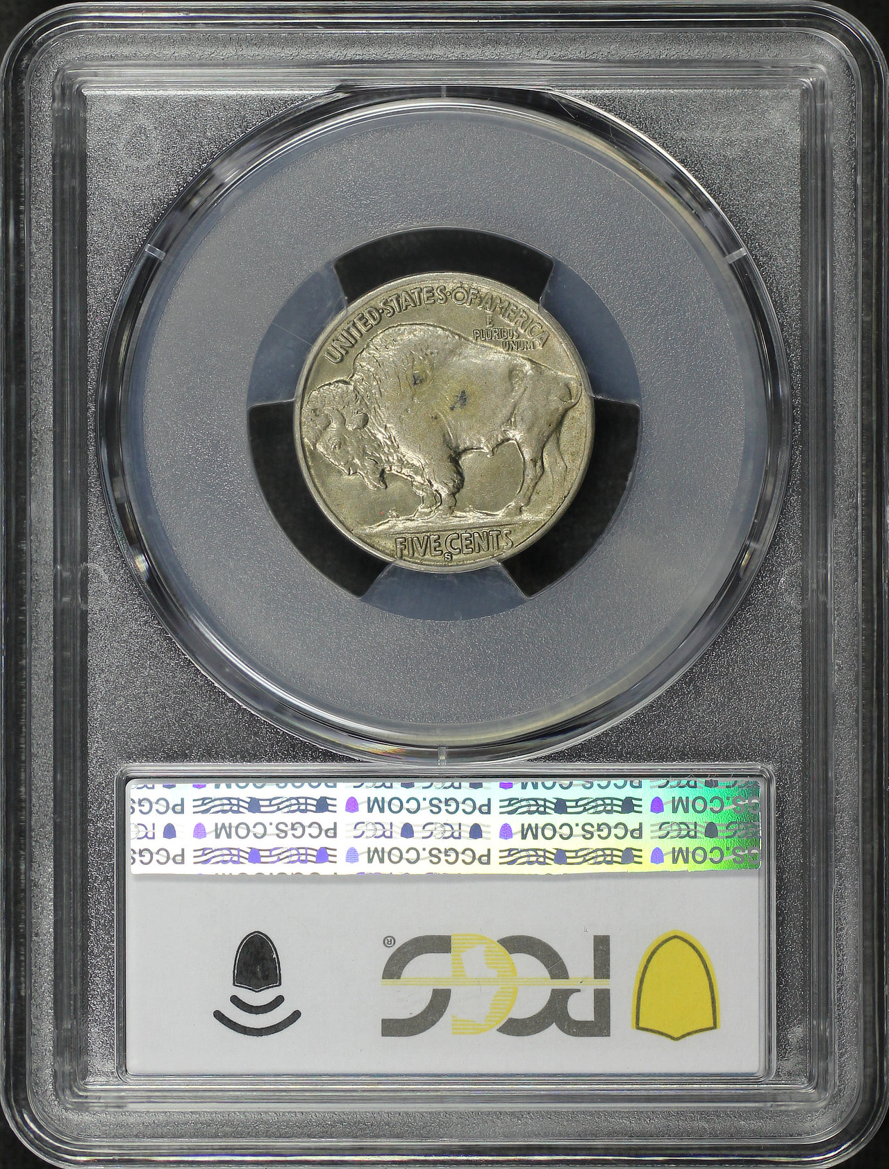 Reverse of this 1915-S Buffalo Nickel PCGS AU-58