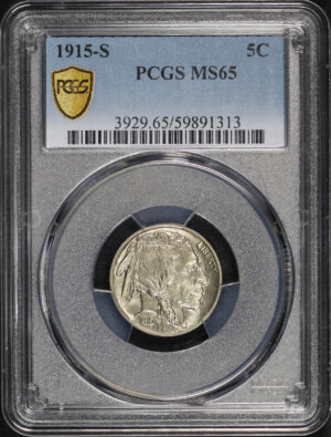 Obverse of this 1915-S Buffalo Nickel PCGS MS-65
