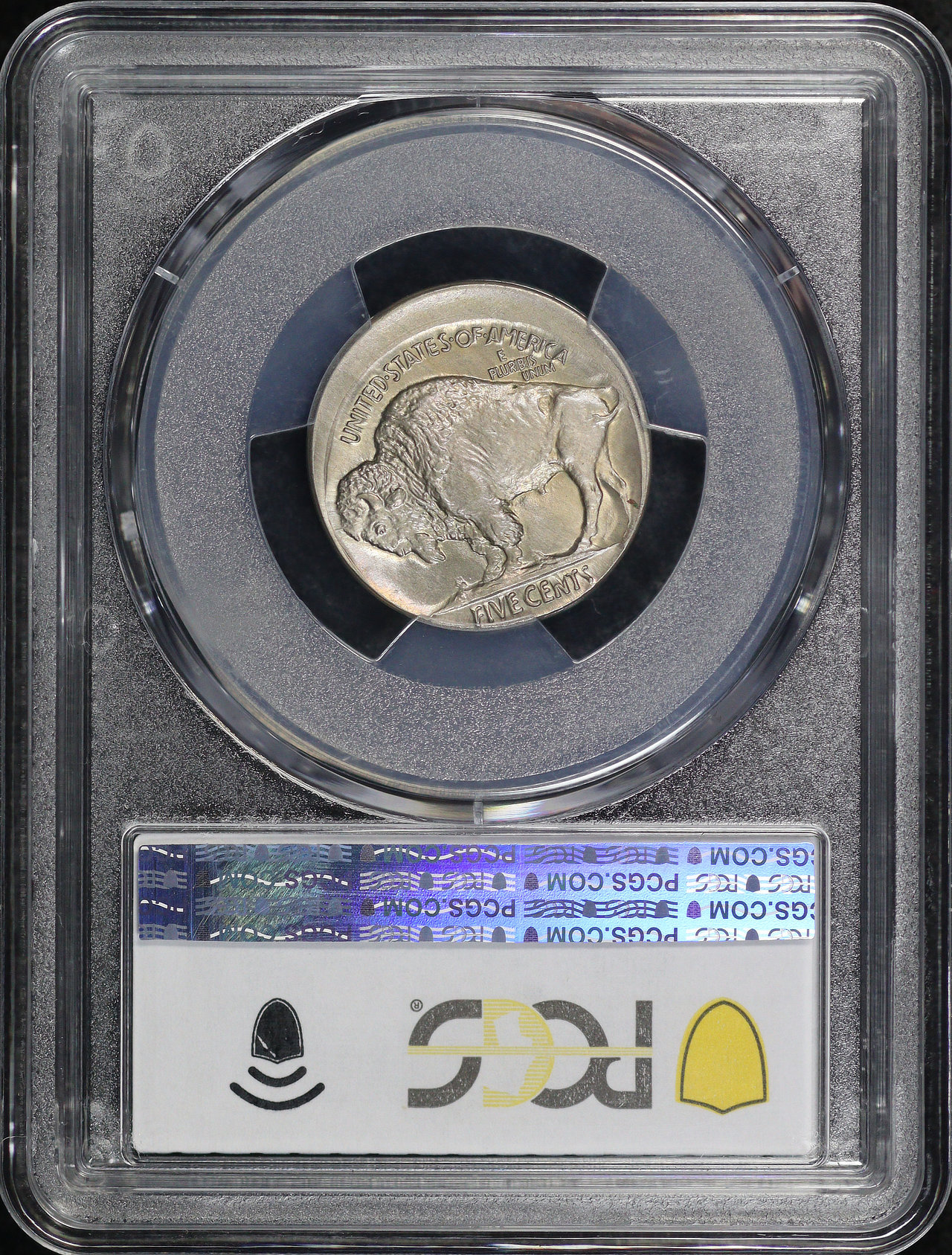 Reverse of this 1916 Buffalo Nickel PCGS MS-64 Mint Error Struck 15% Off Center