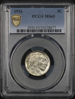 Obverse of this 1916 Buffalo Nickel PCGS MS-65