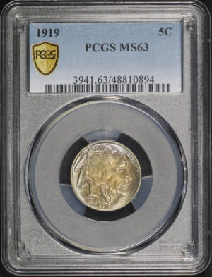 Obverse of this 1919 Buffalo Nickel PCGS MS-63