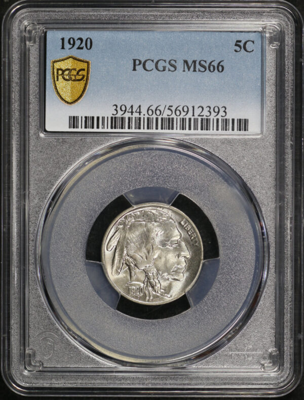 Obverse of this 1920 Buffalo Nickel PCGS MS-66