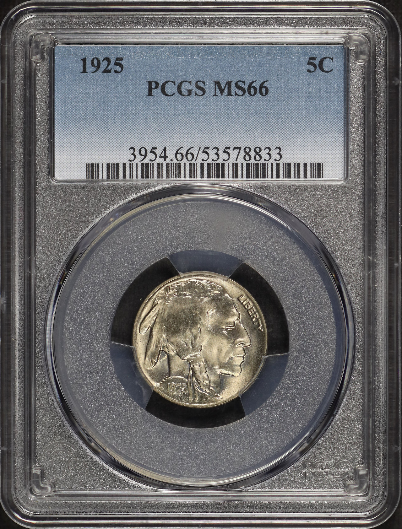 Obverse of this 1925 Buffalo Nickel PCGS MS-66